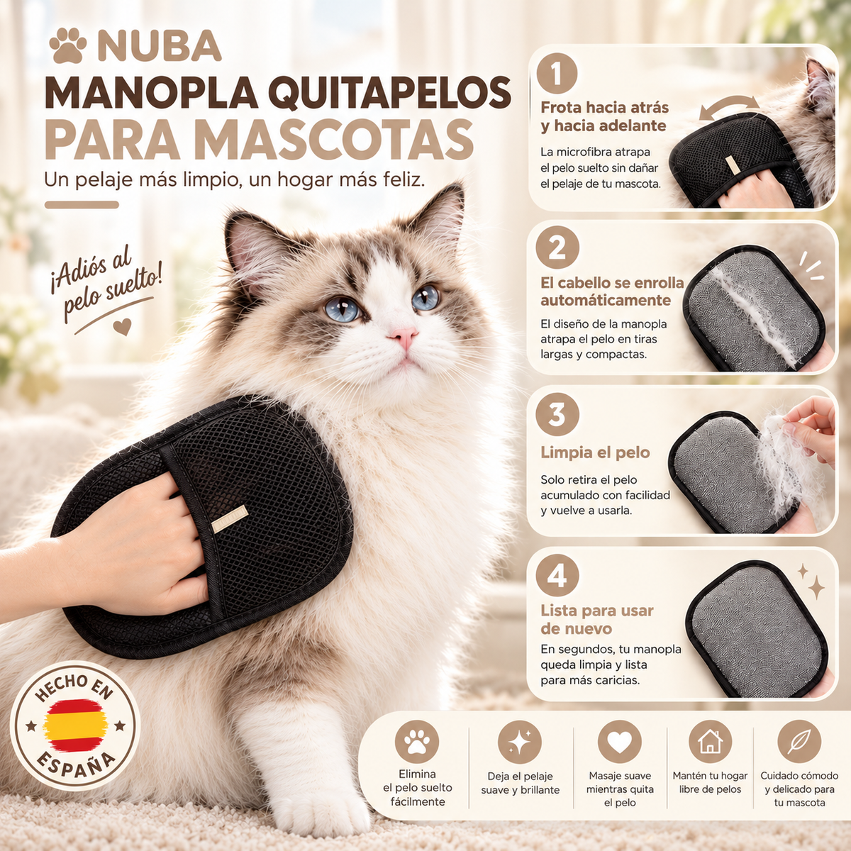 Manopla Quitapelos